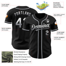 Load image into Gallery viewer, Custom Black White-Gray Authentic Fade Fashion Baseball Jersey
