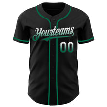 Charger l&#39;image dans la galerie, Custom Black White-Kelly Green Authentic Fade Fashion Baseball Jersey
