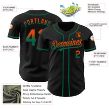 Charger l&#39;image dans la galerie, Custom Black Orange-Kelly Green Authentic Fade Fashion Baseball Jersey
