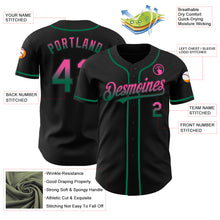 Charger l&#39;image dans la galerie, Custom Black Pink-Kelly Green Authentic Fade Fashion Baseball Jersey
