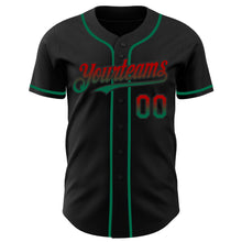 Charger l&#39;image dans la galerie, Custom Black Red-Kelly Green Authentic Fade Fashion Baseball Jersey
