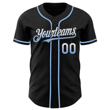 Charger l&#39;image dans la galerie, Custom Black White-Light Blue Authentic Fade Fashion Baseball Jersey
