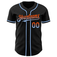 Charger l&#39;image dans la galerie, Custom Black Orange-Light Blue Authentic Fade Fashion Baseball Jersey
