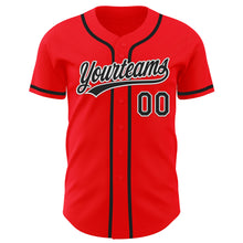 Charger l&#39;image dans la galerie, Custom Fire Red Black-White Authentic Baseball Jersey
