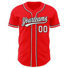 Charger l&#39;image dans la galerie, Custom Fire Red White-Black Authentic Baseball Jersey
