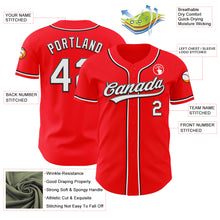 Load image into Gallery viewer, Custom Fire Red White-Black Authentic Baseball Jersey
