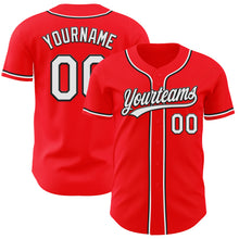 Laden Sie das Bild in den Galerie-Viewer, Custom Fire Red White-Black Authentic Baseball Jersey
