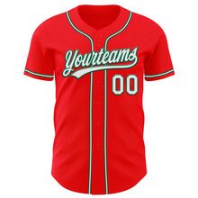 Charger l&#39;image dans la galerie, Custom Fire Red White-Kelly Green Authentic Baseball Jersey
