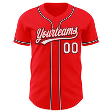 Charger l&#39;image dans la galerie, Custom Fire Red White-Black Authentic Baseball Jersey
