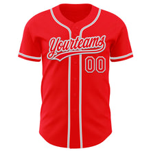 Charger l&#39;image dans la galerie, Custom Fire Red White-Gray Authentic Baseball Jersey
