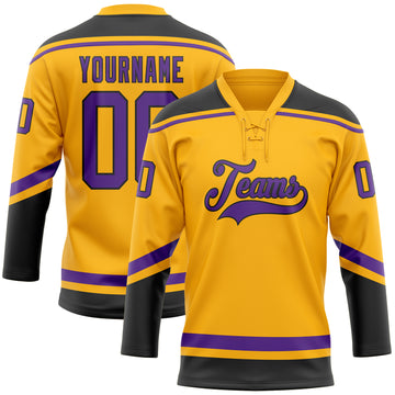 Cheap Custom Purple Gold-White Hockey Jersey Free Shipping –  CustomJerseysPro