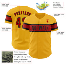 Charger l&#39;image dans la galerie, Custom Gold Red-Black Authentic Baseball Jersey
