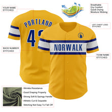 Загрузить изображение в средство просмотра галереи, Custom Gold Royal-White Authentic Baseball Jersey
