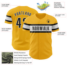 Laden Sie das Bild in den Galerie-Viewer, Custom Gold Black-White Authentic Baseball Jersey
