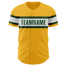 Charger l&#39;image dans la galerie, Custom Gold Green-White Authentic Baseball Jersey
