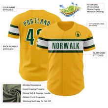 Charger l&#39;image dans la galerie, Custom Gold Green-White Authentic Baseball Jersey
