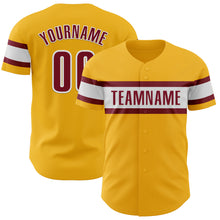 Charger l&#39;image dans la galerie, Custom Gold Crimson-White Authentic Baseball Jersey
