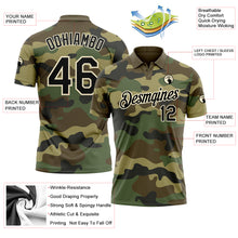 Charger l&#39;image dans la galerie, Custom Camo Black-Cream Performance Salute To Service Golf Polo Shirt
