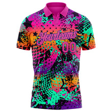 Charger l&#39;image dans la galerie, Custom Graffiti Pattern Pink-Purple 3D Performance Golf Polo Shirt
