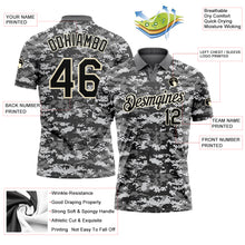 Charger l&#39;image dans la galerie, Custom Camo Black-Cream Performance Salute To Service Golf Polo Shirt
