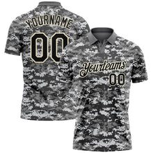 Charger l&#39;image dans la galerie, Custom Camo Black-Cream Performance Salute To Service Golf Polo Shirt
