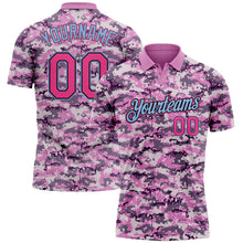 Charger l&#39;image dans la galerie, Custom Camo Pink-Light Blue Performance Salute To Service Golf Polo Shirt
