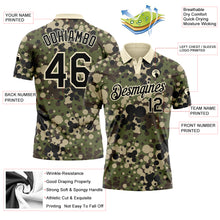 Charger l&#39;image dans la galerie, Custom Camo Black-Cream Performance Salute To Service Golf Polo Shirt
