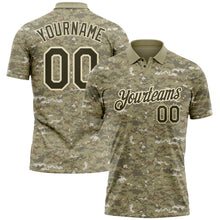 Charger l&#39;image dans la galerie, Custom Camo Olive-Cream Performance Salute To Service Golf Polo Shirt
