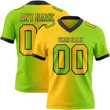 Charger l&#39;image dans la galerie, Custom Neon Green Yellow-Black Mesh Authentic Gradient Fashion Football Jersey
