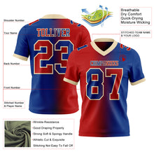 Load image into Gallery viewer, Custom Royal Red-Cream Mesh Authentic Gradient Fashion Football Jersey
