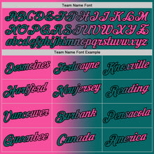 Загрузить изображение в средство просмотра галереи, Custom Teal Pink-Black Gradient Fashion Performance T-Shirt
