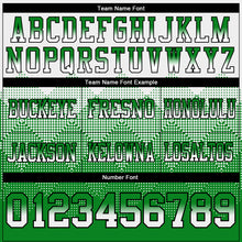 Load image into Gallery viewer, Custom White Grass Green-Black Mesh Authentic Gradient Square Shape Flag Football Jersey
