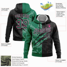 Загрузить изображение в средство просмотра галереи, Custom Stitched Graffiti Pattern Black Kelly Green-Pink 3D Scratch Sports Pullover Sweatshirt Hoodie
