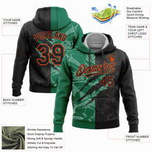 Charger l&#39;image dans la galerie, Custom Stitched Graffiti Pattern Black Kelly Green-Orange 3D Scratch Sports Pullover Sweatshirt Hoodie
