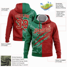 Загрузить изображение в средство просмотра галереи, Custom Stitched Graffiti Pattern Red Kelly Green-City Cream 3D Scratch Sports Pullover Sweatshirt Hoodie
