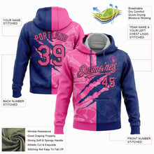 Загрузить изображение в средство просмотра галереи, Custom Stitched Graffiti Pattern Pink Royal-Black 3D Scratch Sports Pullover Sweatshirt Hoodie
