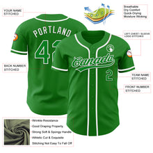 Laden Sie das Bild in den Galerie-Viewer, Custom Grass Green White Authentic Baseball Jersey
