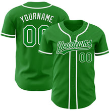 Laden Sie das Bild in den Galerie-Viewer, Custom Grass Green White Authentic Baseball Jersey
