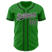 Charger l&#39;image dans la galerie, Custom Grass Green Black-White Authentic Baseball Jersey
