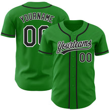 Charger l&#39;image dans la galerie, Custom Grass Green Black-White Authentic Baseball Jersey
