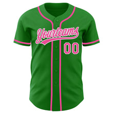 Charger l&#39;image dans la galerie, Custom Grass Green Pink-White Authentic Baseball Jersey
