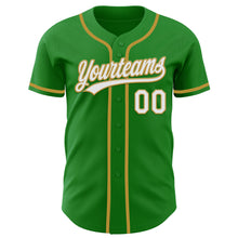 Charger l&#39;image dans la galerie, Custom Grass Green White-Old Gold Authentic Baseball Jersey
