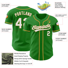 Charger l&#39;image dans la galerie, Custom Grass Green White-Old Gold Authentic Baseball Jersey
