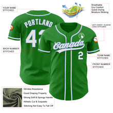 Charger l&#39;image dans la galerie, Custom Grass Green White-Light Blue Authentic Baseball Jersey
