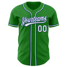 Charger l&#39;image dans la galerie, Custom Grass Green White-Royal Authentic Baseball Jersey
