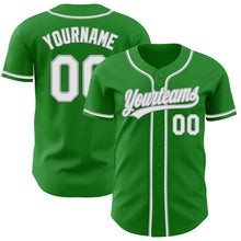 Charger l&#39;image dans la galerie, Custom Grass Green White-Gray Authentic Baseball Jersey
