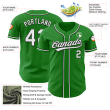 Загрузить изображение в средство просмотра галереи, Custom Grass Green White-Black Authentic Baseball Jersey
