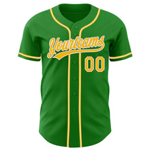 Charger l&#39;image dans la galerie, Custom Grass Green Gold-White Authentic Baseball Jersey
