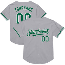 Charger l&#39;image dans la galerie, Custom Gray Kelly Green-Black Mesh Authentic Throwback Baseball Jersey
