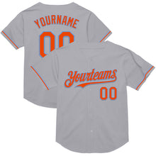 Charger l&#39;image dans la galerie, Custom Gray Orange-Powder Blue Mesh Authentic Throwback Baseball Jersey
